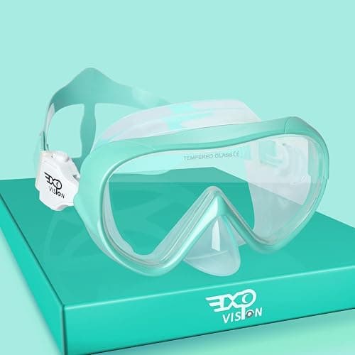 Kids Snorkel Swim Mask, Child Diving Mask Anti-Fog Swim Goggles with Nose Cover for Snorkeling Diving Swimming - Image 1