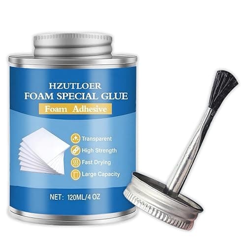 Hzutloer 4OZ Foam Glue with Brush,High Strength Clear Foam Adhesive for EVA Sponge Rubber Pearl Cotton Plastic Sheets,Waterproof Glue for DIY Crafts Model Making Home Repairs - Image 1