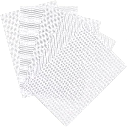 Aoserge Premium White Fursuit Eyes Mesh, 5 Sheets, 11.8"x7.87",0.5mm PVC Plastic | For Furry Cosplay, Therian Masks & DIY Crafting, Easy to Cut, Custom Designs - Image 1