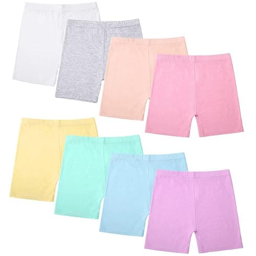 Boyiee 8 Pack Girls Toddlers Dance Shorts Bike Shorts for Dance Gymnastics Yoga Safety Active Under Dress - Image 1