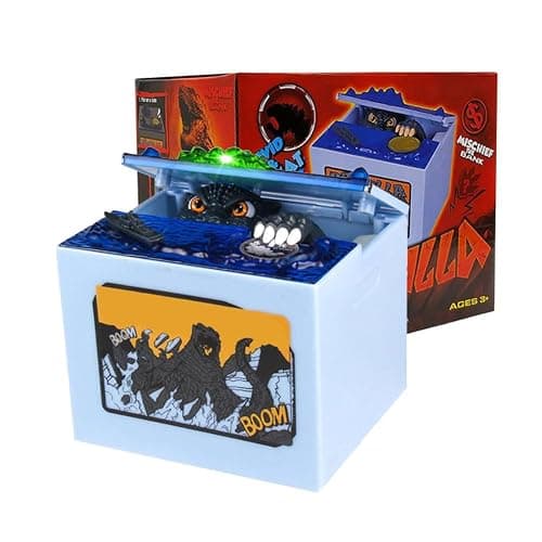 Romeeton Electronic Coin Money Box, Automatic Stealing Coin Monster Dinosaur Coin Bank Piggy Toy Musical Movement Money Box Anime - Image 1