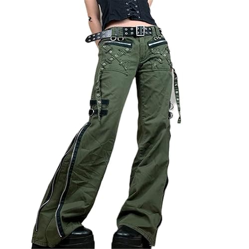 Indie Aesthetics Jeans for Women Gothic Punk Wide Leg Long Length Denim Pants Y2k Loose Casual Jeans Streetwear - Image 1