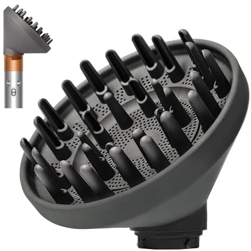 Dotspun Upgraded Large Diffuser Attachment for Dyson Airwrap Styler HS01/HS05/HS08 - Converts to Hair Dryer, Fast Drying Wave & Curly & Thick, Heat Resistant Nylon Fiber Nozzle Attachments (Grey) - Image 1