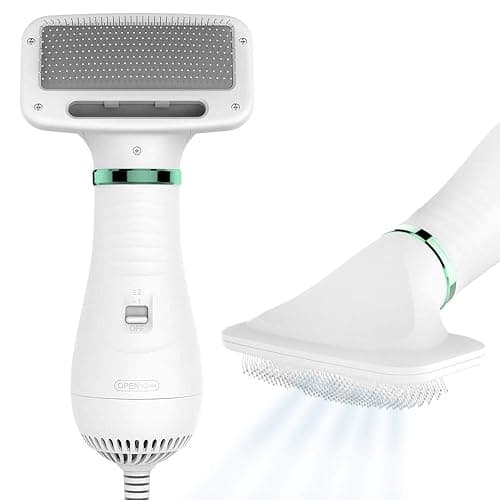 Secador de Pelo para Mascotas | Secador de Pelo Portátil y Silencioso 2 en 1 con un Cepillo Práctico | Temperatura Ajustable | para Perros y Gatos Pequeños y Medianos - Image 1