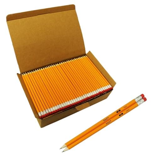 S & E TEACHER'S EDITION #2 HB Pencils, 200 Count | Pre-Sharpened, Wood-Cased,with Eraser Tops, Bulk Yellow Pencils for Classroom Teacher Supplies - Image 1