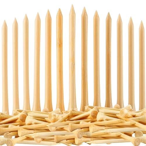 JYWYBF 110 Pcs Bamboo Golf Tees 3 1/4 Inch, Friendly Biodegradable, Long and Tall Golf tees, More Durable and Stable, Ideal for Beginner - Image 1