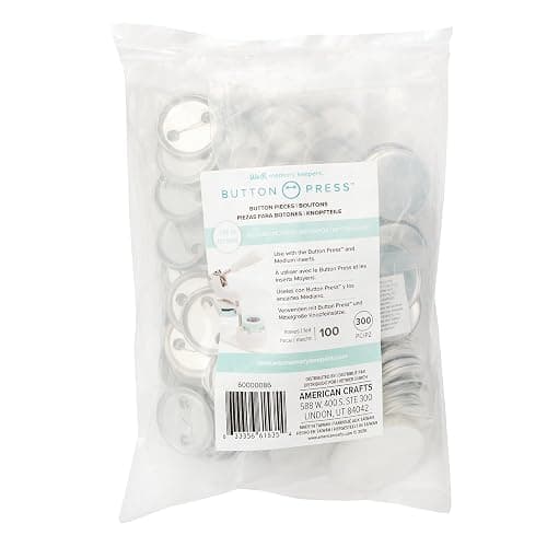 We R Memory Keepers Medium Button Press Refill (37mm), 100-pack, Create DIY Custom Buttons for Backpacks, Purses, Bags, Pins, Badges, Keychains, and More - Image 1