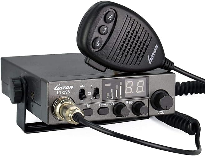 CB Radio 40-Channel LT-298 Compact Design with External Speaker Jack, Large Easy to Read LED Display Compatible with 12-24V Voltage - Image 1