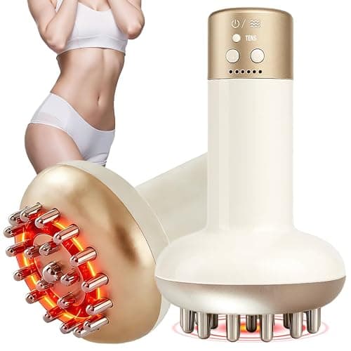 Yuonry Lymphatic Drainage Massager & Anti Cellulite Massage Tool, Reduce Stretch Marks & Cellulite, for Legs, Arms & Belly, Body Sculpting Machine with Microcurrent, Light, Heat & Vibration,White - Image 1