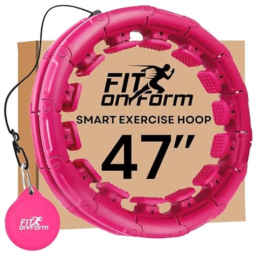 FIT ON FORM Infinity Weighted Hula Hoop for Adults Weight Loss, Smart Exercise Hola Circle Hoop for Women Abs Workout - Image 1