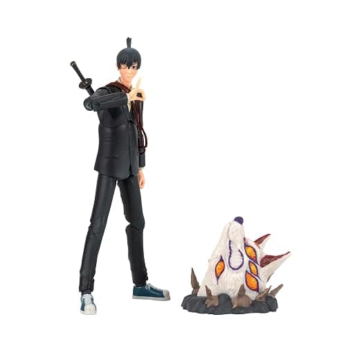 Total Anime AKI Hayakawa - 6.5-Inch Figure with Swappable Faceplates, Alternate Hands, Weapons, and Fox Devil - Image 1