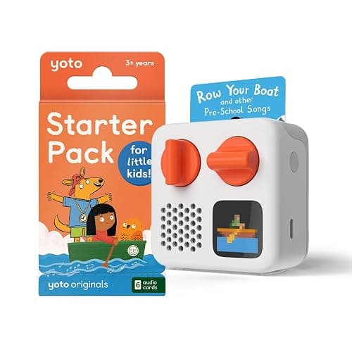 Yoto Mini (2024 Edition) + Starter Pack for Little Kids Bundle – Screen-Free Bluetooth Audio Player, All-in-1 Travel Device for Stories Music Podcasts Radio, Use as Speaker or with Headphones - Image 1