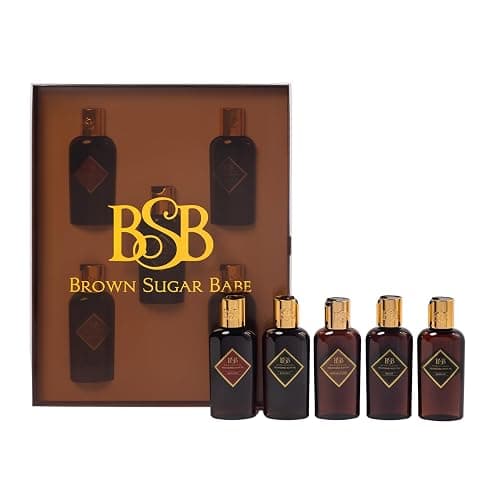 Brown Sugar Babe Body Oil Gift Set, Vanilla Body Oil and Perfume Oil for Women, Jasmine Oil with Marshmallow and Vanilla Musk, Five Scents are Creme De La Creme, Wild Card, Rich Aunty, Madam, Marry Me - Image 1
