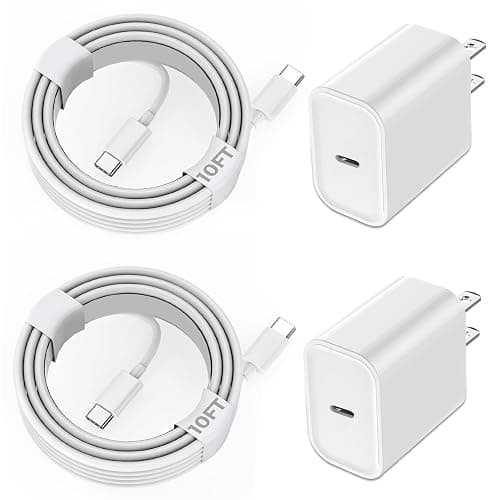 iPhone 15 Charger Fast Charging, 2Pack 10FT Long USB C to C iPhone Fast Charging Cable Cord with 20W USB C Fast Charger Block Adapter for iPhone 15/15 Pro/15 Pro Max/15 Plus, iPad 12.9/11/10.9/Air 5/4 - 2Pack 10FT C-C - 2 - Image 1