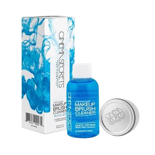 Cinema Secrets Original Blue Vanilla Makeup Brush Cleaner Kit - Professional Cleanser + Cleansing Tin for Makeup Brushes - Quick-Dry, Rinse-Free Formula - Removes Stubborn Waterproof Make Up - Image 1