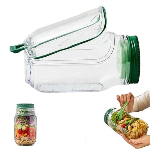 Ukisisi jar salade,Dosette à salade, pot à salade portable avec ouverture latérale,bol à salade fraîche,étui à sauce anti-fuite,Bocaux À Salade,Récipient À Pour Déjeuner,fruits - Image 1