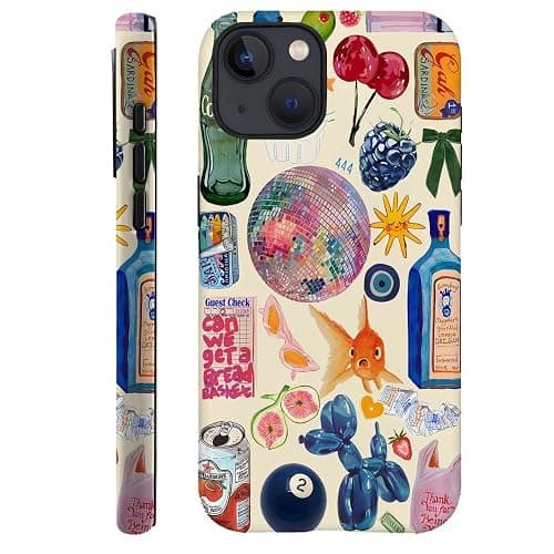 Generic Compatible with for iPhone 14,European Collage Lovely Phone Case for Girl Women Boy Men,Scratch Resistant Shockproof Cover Case for iPhone 14 - Image 1