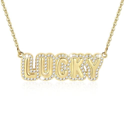 SEIZOO Custom Name Necklaces for Women Personalized 18K Gold Plated Nameplate Customized Jewelry Gift for Women - Image 1