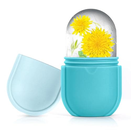 Ice Roller for Face and Eye,Facial Beauty Ice Roller Skin Care Tools, Facial Cube, Gua Sha Face Massage, Silicone Ice Mold for Beauty (Blue) - Image 1