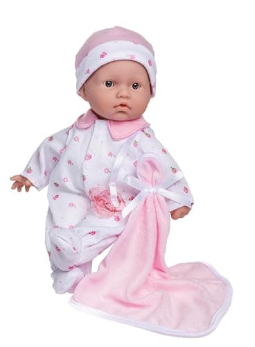 JC Toys La Baby Caucasian Baby Doll Set – 11 Inch Soft Baby Doll | Washable |Removable Pink Outfit w/ Hat & Blanket | For Children 12 Months + - Image 1
