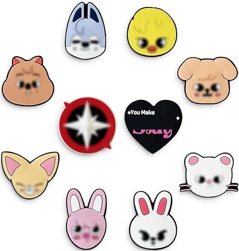 Hymonhon Stray Merch Cute Cartoon Animal Shoe Charms Decorations Kawaii Character Design for Sandals Accessories, 10 PCS Set - Image 1