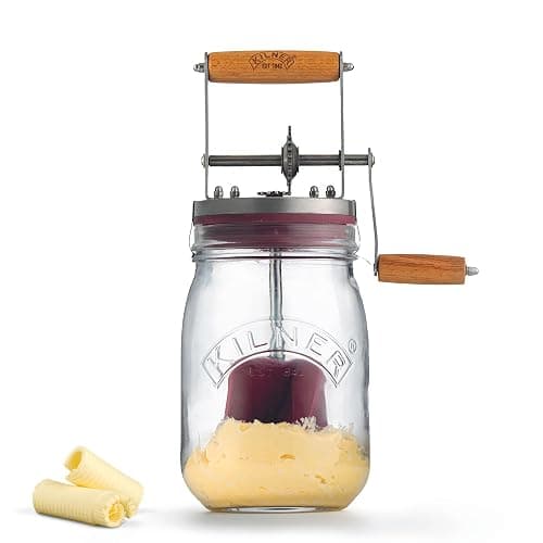 Kilner Vintage Glass Butter Churn; Delicious Homemade Butter in as Little as Ten Minutes; Large 34-Fluid Ounce Capacity Butter Churner, 1 EA - Image 1