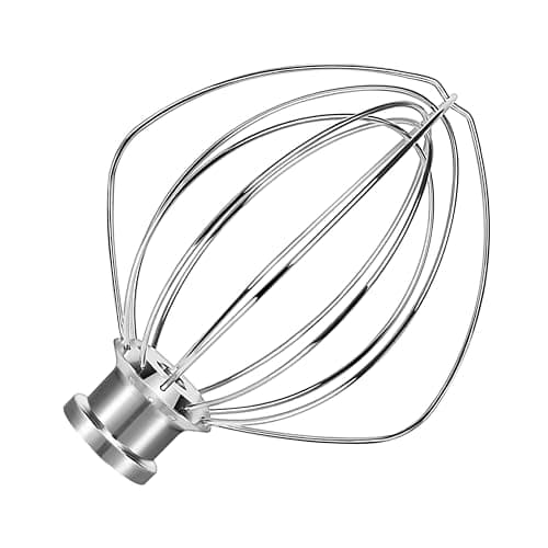 KN256 Stainless Steel Whisk for KitchenAid 6 Qt Bowl-Lift Stand Mixer, 6-Wire Whip Compatible with KV25, KP25, KP26, KL26, KD26, KP26, Heavy Duty 18/8 Stainless Steel, Dishwasher Safe, No Residue - Image 1