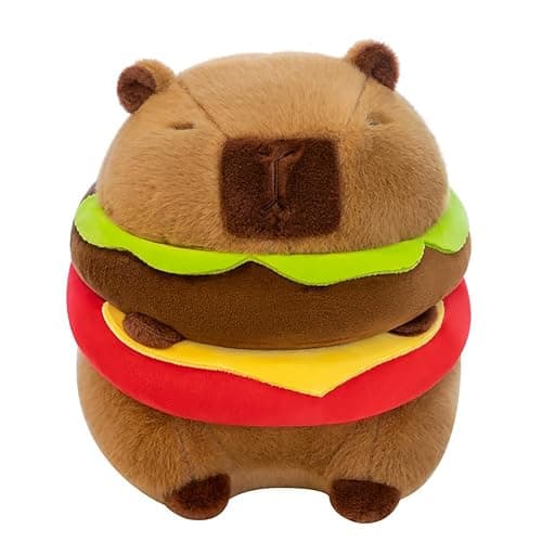 Wgxzyq Capybara Plushie Stuffed Animal Toy, Stuffed Capybara Plush Toy, Birthday Xmas Gift for Kids (Hamburger) - Image 1