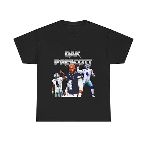 Unisex Heavy Cotton Tee Featuring Dak Prescott - Perfect for Sports Fans, Game Day, Fan Merchandise - Image 1