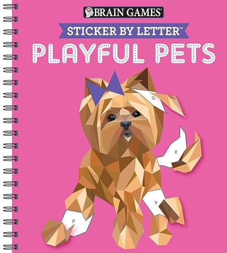 Brain Games - Sticker by Letter: Playful Pets (Sticker Puzzles - Kids Activity Book) - Image 1