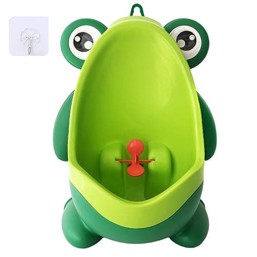 Frog Pee Training,Cute Potty Training Urinal for Boys with Funny Aiming Target,Green Urinals for Toddler Boy - Image 1