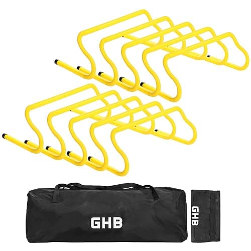 GHB Agility Hurdles 8" Speed Agility Training Hurdles, Detachable Sturdy Hurdles Training Equipment Set with Carry Bag for Kids,Athletes,Soccer,Basketball - Image 1