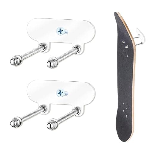 Skateboard Wandhalterung,Skateboard Zubehör Metall Mit Montagezubehör,Skateboard Halterung Acryl für Skateboard Deck Display und Lagerung,Skateboard Halterung Wand für Wohnzimmer,Garage,2 Stück - Image 1