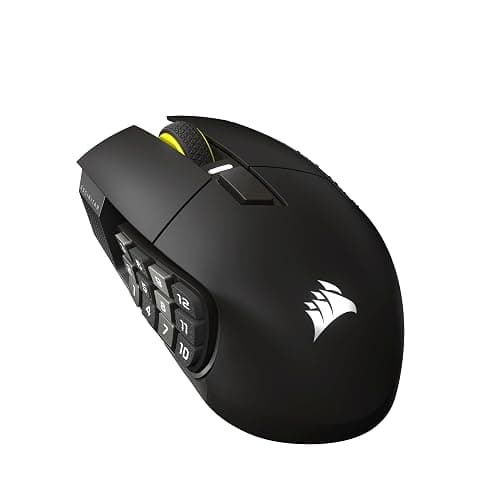 Corsair Scimitar Elite Wireless SE MMO PC Gaming Mouse – 33,000 DPI, 16 Programmable Buttons, Key Slider, Elgato Virtual Stream Deck, 1,000Hz Polling, Up to 150-Hour Battery – Gunmetal - Image 1