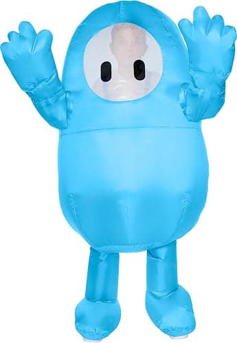 InSpirit Designs Fall Guys Blue Inflatable Kids Costume | Officially Licensed |Fall Guys Inflatable - Image 1