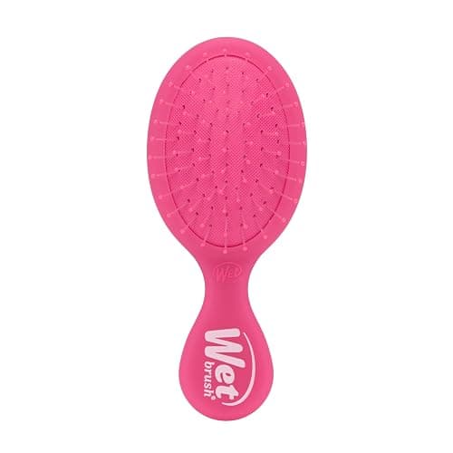 Wet Brush Mini Detangler Hair Brush, Pink Frost, Detangling Travel Hairbrush, Ultra-Soft IntelliFlex Bristles Glide Through Tangles with Ease, Pain-Free, All Hair Types - 1 Count (Pack of 1) - Pink Frost - Image 1