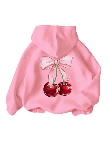 Ecolala Girls Hoodies Cute Graphic Pullover Sweatshirt 7-14Y | Hooded, Ribbed Cuffs and Hem, Pullover Style, Relaxed Fit, for School, Travel And Everyday Casual Wear - Image 1
