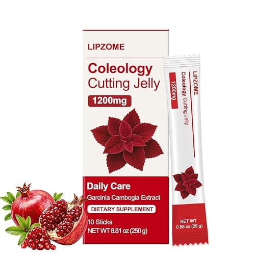Coleology Cutting Jelly Sticks – Garcinia Cambogia (HCA) with Chia Seeds & Collagen – Supports Detox, Digestion & Daily Wellness – Delicious Pomegranate Flavor – 10 Days Supply (8.81 oz) - Image 1