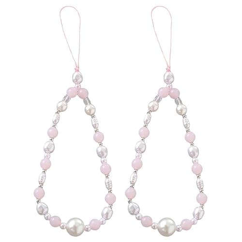 Staqlo Beaded Phone Charm Cute Fixed Beads Pearl Wristlet Chain Camera Wrist Strap CarKey Lanyard - PH-qhd-33 - Image 1