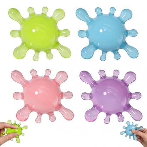 Fidget Toys Stress Balls for Kids,Squishy Stress Splat Toys,Stress Splat Toy,Squishies Anxiety Stress Relief,ADHD Office Mental Health Gifts Prizes Autism Party Favors(4 PCS) - Image 1