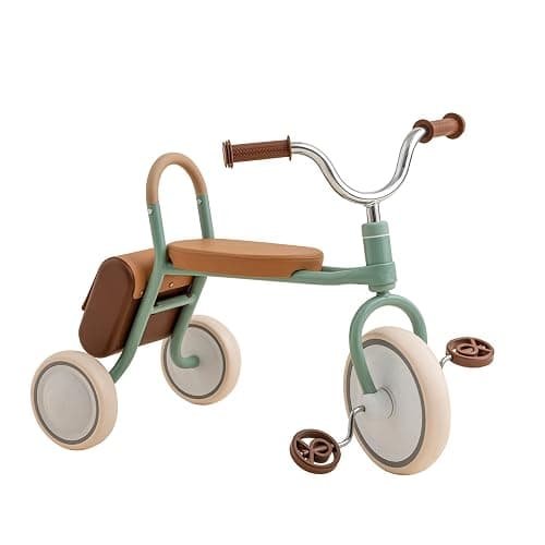 Kidpop Mate Kids' Tricycle Push Ride On Toys Pedal Vehicle for 1-4 Year Kids First Birthday Gift Toddler First Bike (Green) - Green - Image 1