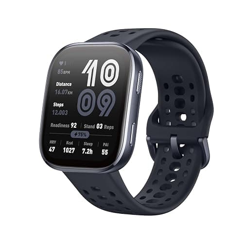 Amazfit Bip 6 Smart Watch 46mm, 14 Day Battery, 1.97" AMOLED Display, GPS & Free Maps, AI, Bluetooth Call & Text, Health, Fitness & Sleep Tracker, 140+ Workout Modes, 5 ATM Water-Resistance, Black - Image 1