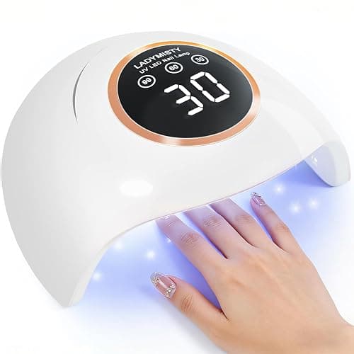 LadyMisty 72W UV Nail Lamp, Upgrade UV Light for Gel Nails, 3 Timer Nail Dryer, LCD Display, Smart Sensor, 99s Low-Heat Mode, Nail Lamps for Gel Polish for Beginners, Home DIY Salon Tool - Image 1