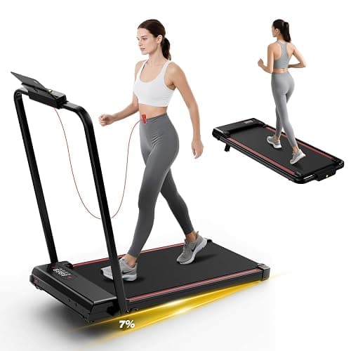 Tapis de Course 4 en 1 Pliable avec Pente 7% – Tapis de Marche Électrique 8 km/h, Moteur 2,5 CV, Système d’Amorti Avancé, Écran LCD, Cadre Renforcé, 130 kg Max – pour Maison & Bureau - Image 1