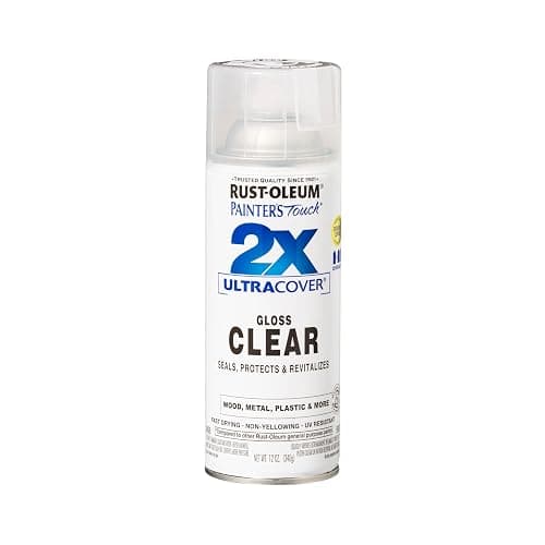 Rust-Oleum Painter's Touch 2X Ultra Cover Spray Paint, Gloss Clear | Indoor and Outdoor Surfaces (Metal, Wood, Plastic), Fast Dry, Durable, Sprays from Any Angle, Comfort Tip, Oil Based - Image 1