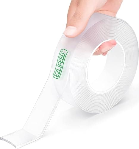 EZlifego Double Sided Tape Heavy Duty(Extra Large 16.5FT), Nano Adhesive Mounting Tape Wall Decor,Sticky Picture Hanging Adhesive Strips Poster Tape - Image 1