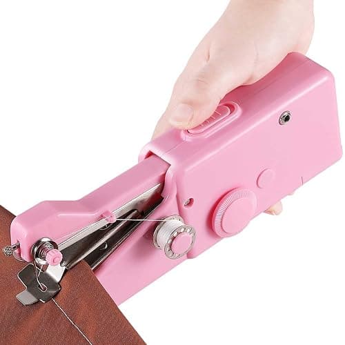 Handheld Sewing Machine CS101,Sewing Machines for Beginners,Portable Electric Mini and Samll Hand Held Sewing Machines Kit for Adults and Kids Pink Set - Image 1