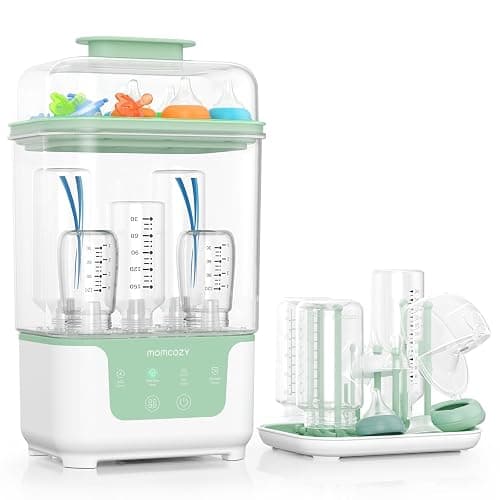 Momcozy Esterilizador y Secador Eléctrico para Biberones, Capacidad para 6 Biberones, Dispositivo 4 en 1 para Biberones, Accesorios y Extractores de Leche, con Soporte de Secado Incluido - Image 1
