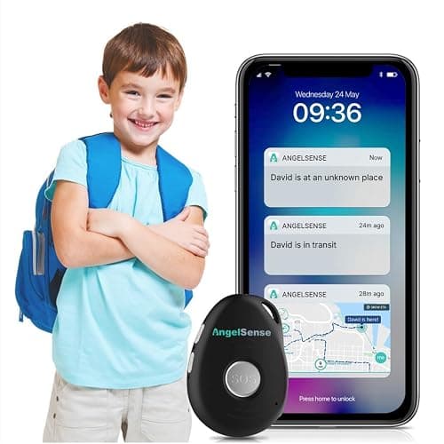 AngelSense Personal GPS Tracker for Kids, Teen, Autism, Special Needs, Elderly, Dementia - 2-Way Auto-Answer Speakerphone & SOS Button - School Bus Tracking - Subscription Required - Image 1