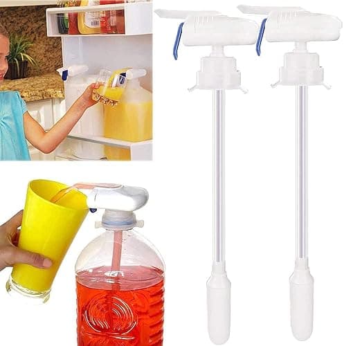 2 Packs Automatic Drink Dispenser Hands- Milk for Fridge Gallon Anti-Spill Fits Most Bottles and Jugs Easy to Use Elderly Suitable Home Kitchens Must Have Household Tool - Image 1